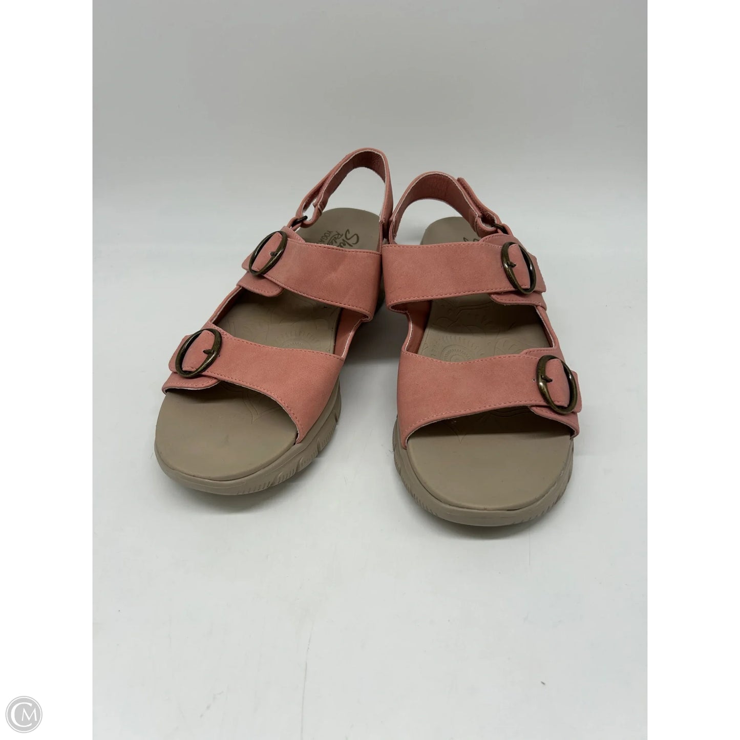 Sandals Heels Wedge By Skechers In Pink, Size: 8