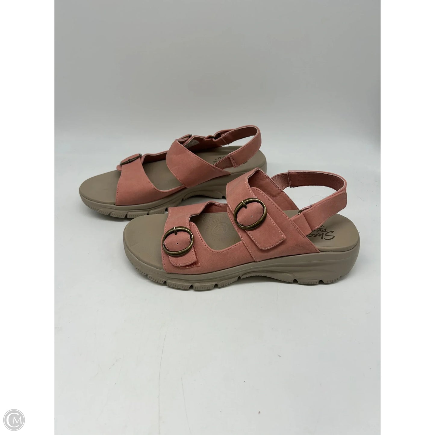 Sandals Heels Wedge By Skechers In Pink, Size: 8
