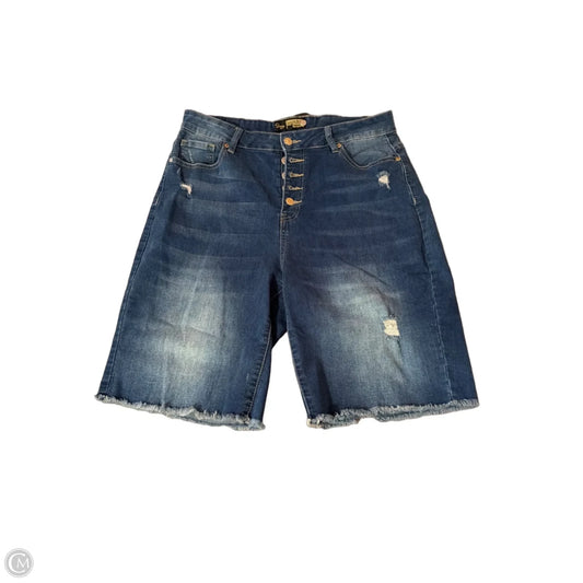 Shorts By Suzanne Betro In Blue Denim, Size: 14