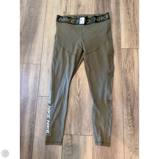 Athletic Pants By Nike In Green, Size: L