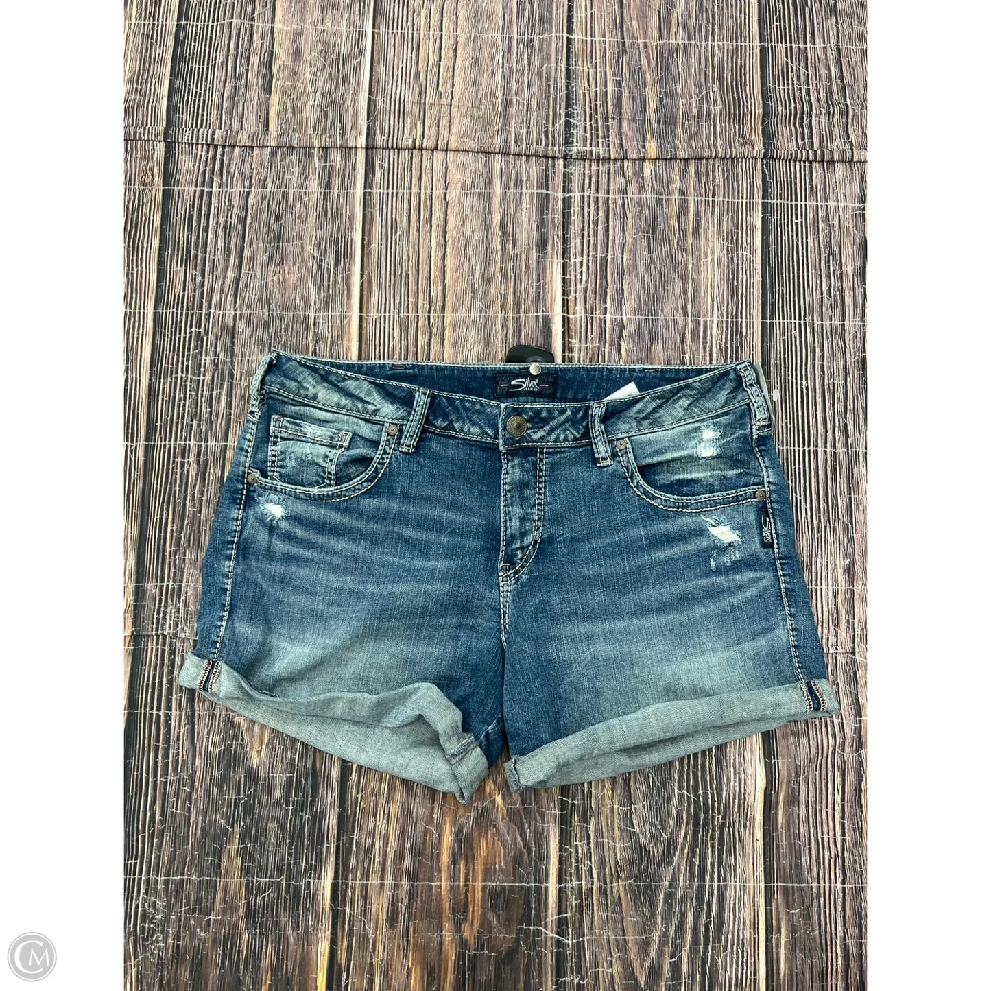 Shorts By Silver In Blue Denim, Size: 16
