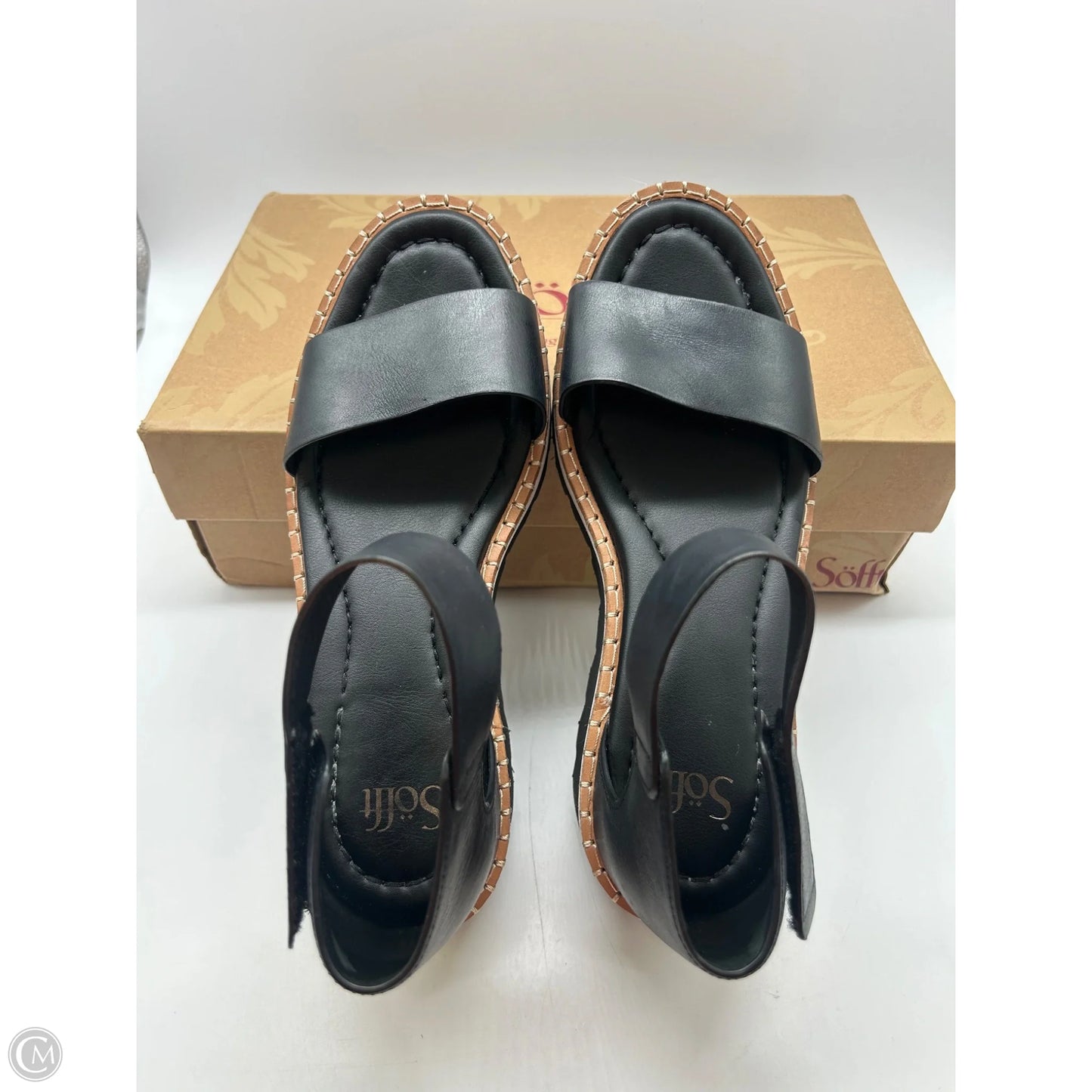 Sandals Heels Platform By Sofft In Black, Size: 8