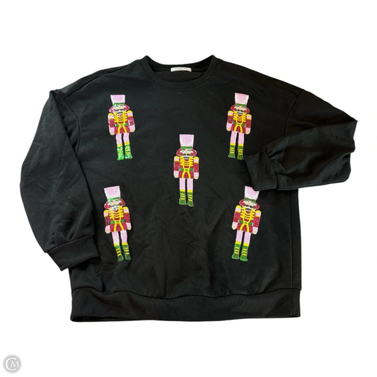 Sweatshirt Crewneck By Clothes Mentor In Black, Size: S