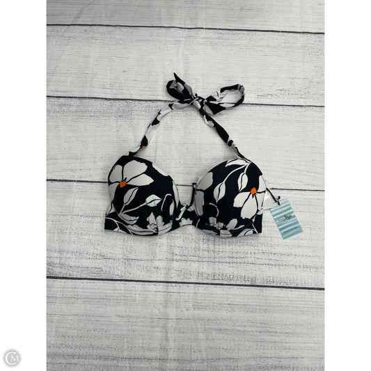 Swimsuit Top By Clothes Mentor In Black & White, Size: M