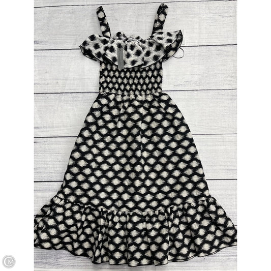 Dress Casual Midi By Anthropologie In Black & White, Size: Xsp