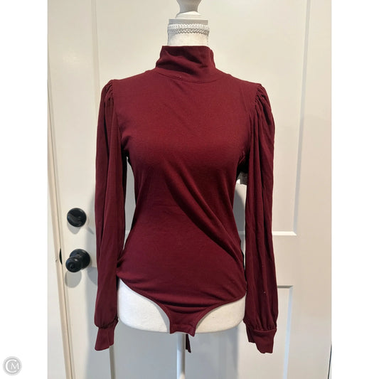 Top Long Sleeve By Madewell In Maroon, Size: M
