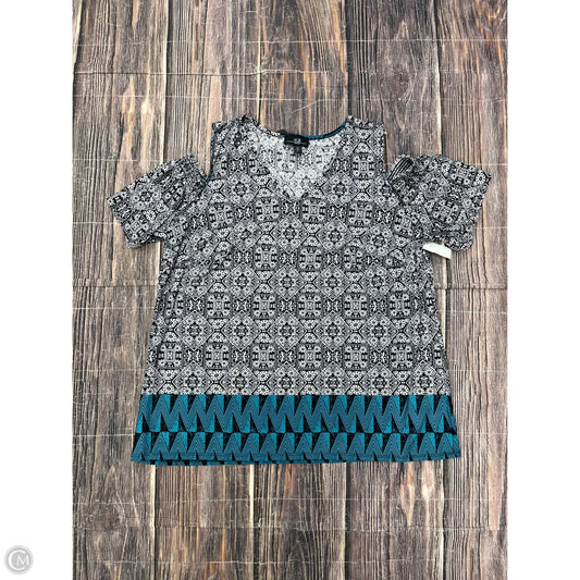 Top Short Sleeve By Agb In Multi-colored, Size: 2x
