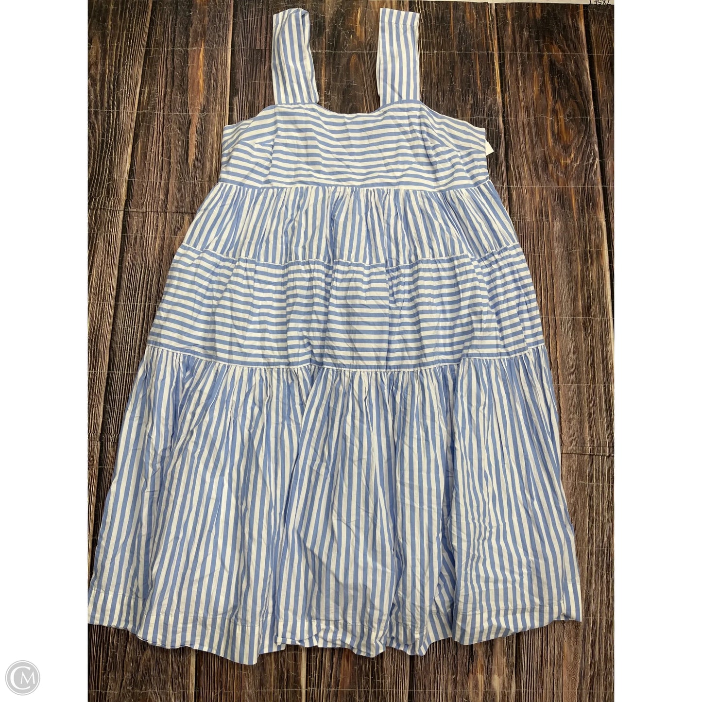 Dress Casual Maxi By Anthropologie In Blue & White, Size: 2x