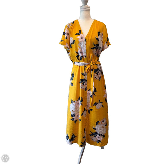 Dress Casual Maxi By Loft In Yellow, Size: 14