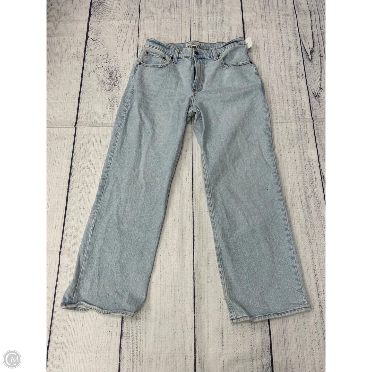 Jeans Straight By Abercrombie And Fitch In Blue Denim, Size: 2p