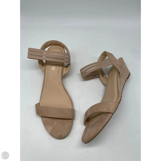 Sandals Heels Wedge By Dream Pairs In Tan, Size: 10
