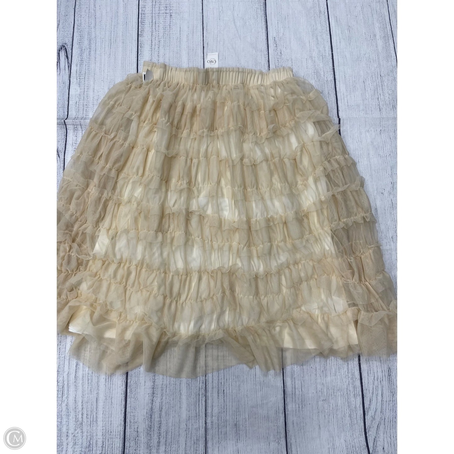 Skirt Maxi By Cato In Cream, Size: Xl