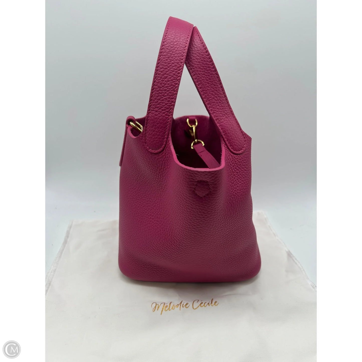 Handbag Leather By Clothes Mentor, Size: Medium