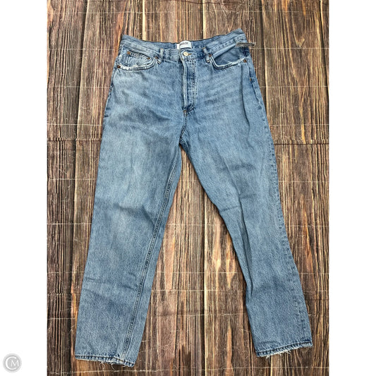 Jeans Straight By Agolde In Blue Denim, Size: 10