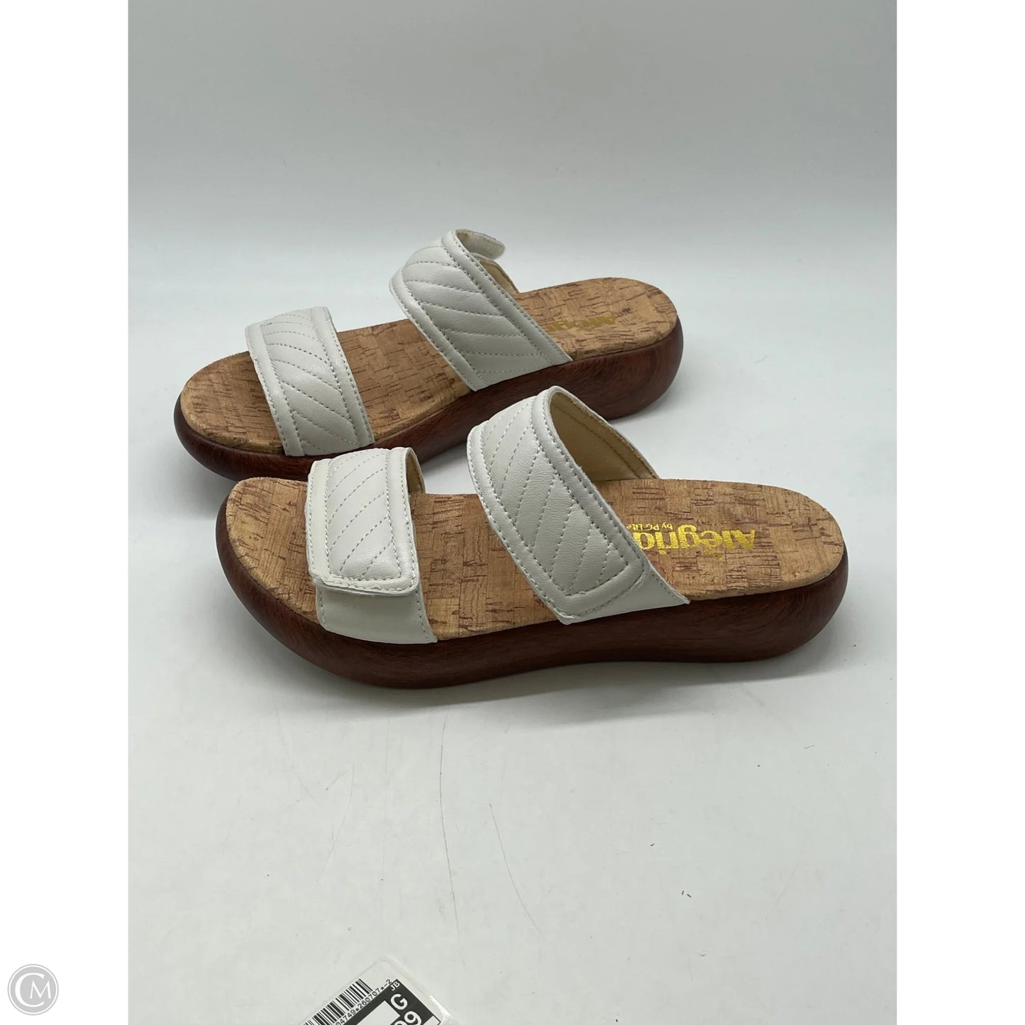 Sandals Heels Wedge By Alegria In White, Size: 7.5