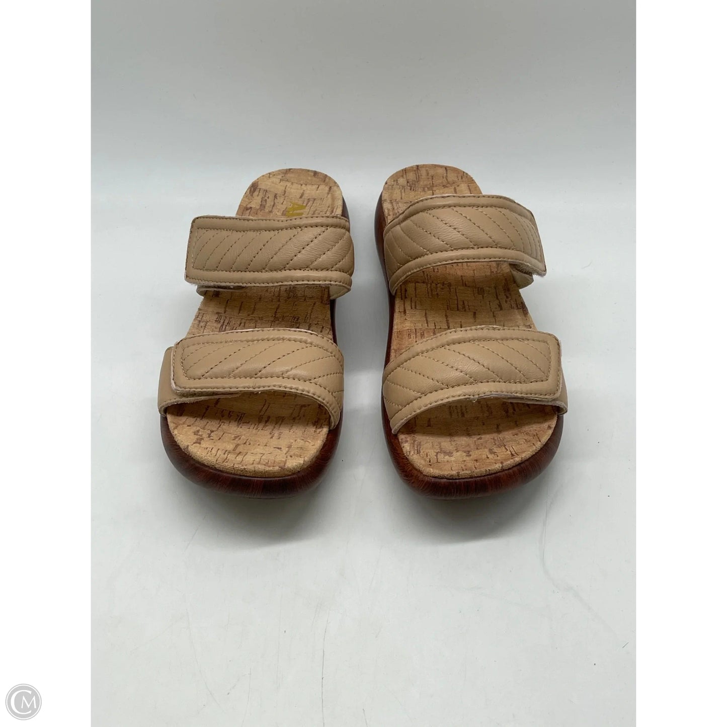 Sandals Heels Wedge By Alegria In Tan, Size: 7.5