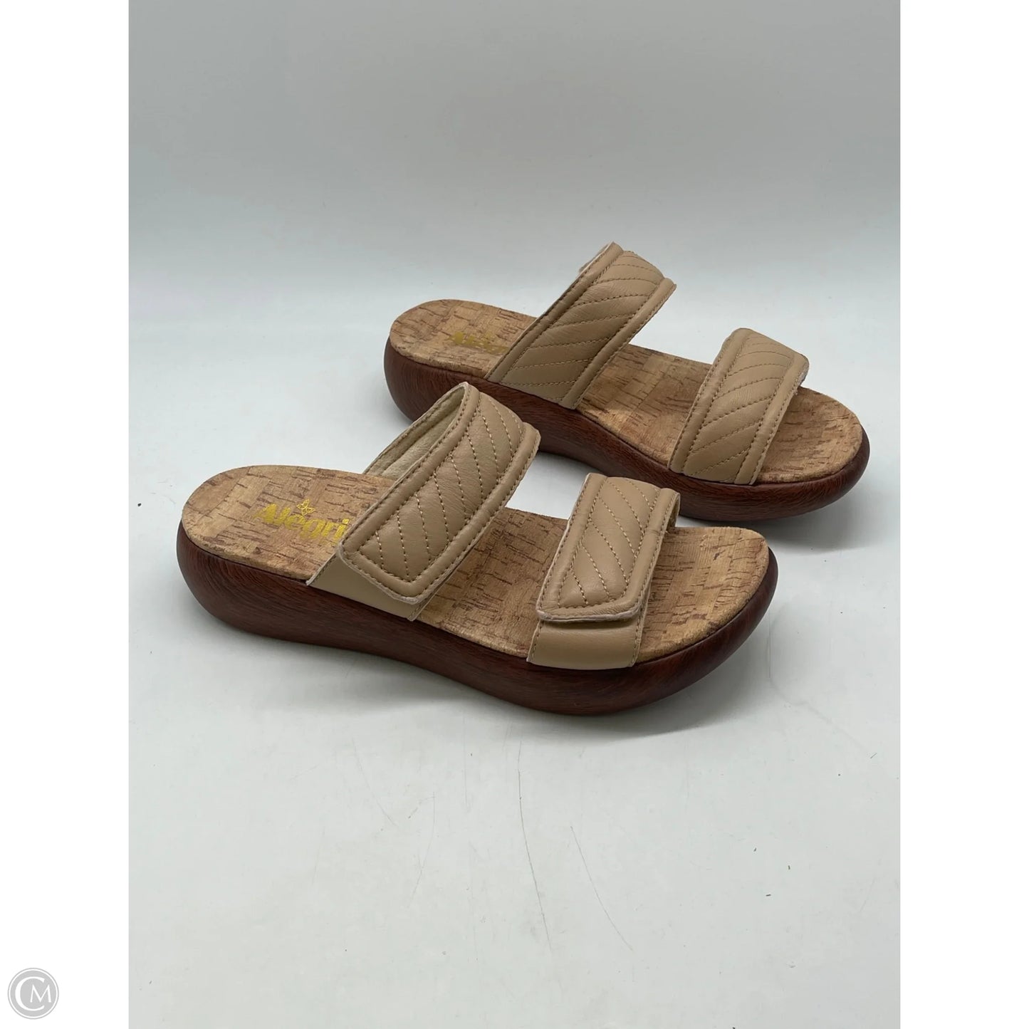 Sandals Heels Wedge By Alegria In Tan, Size: 7.5