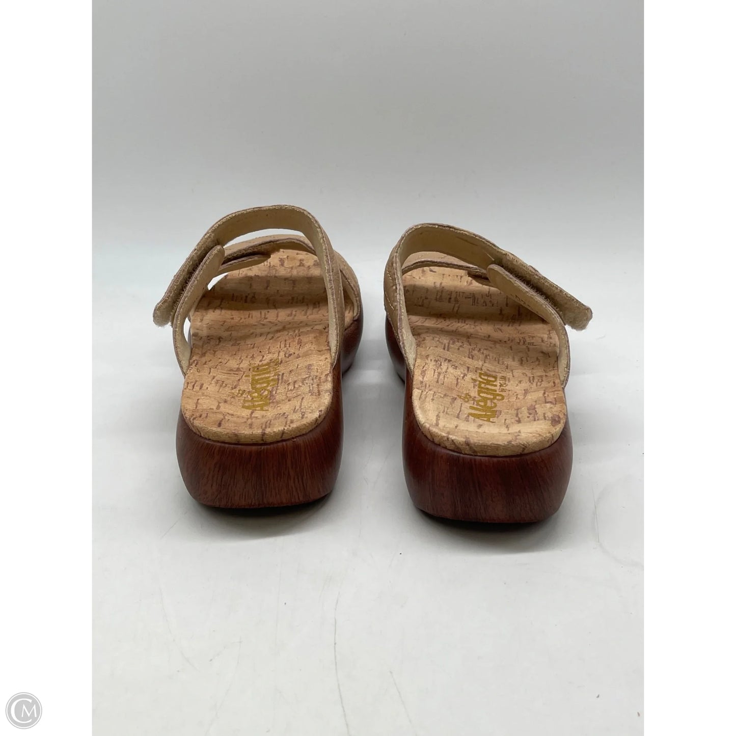 Sandals Heels Wedge By Alegria In Tan, Size: 7.5
