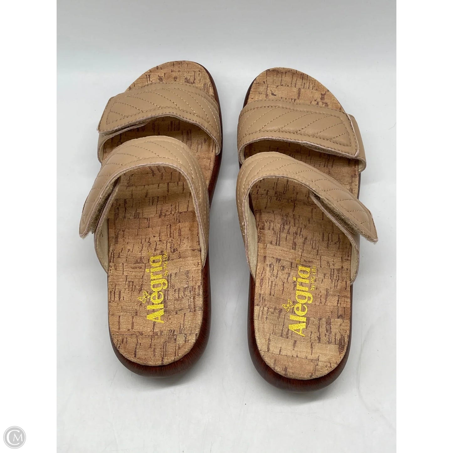 Sandals Heels Wedge By Alegria In Tan, Size: 7.5