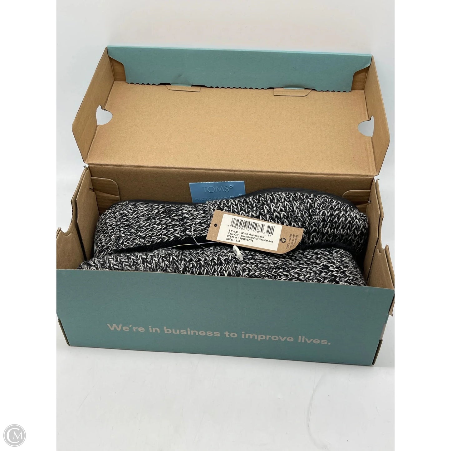 Shoes Flats By Toms In Black, Size: 6.5