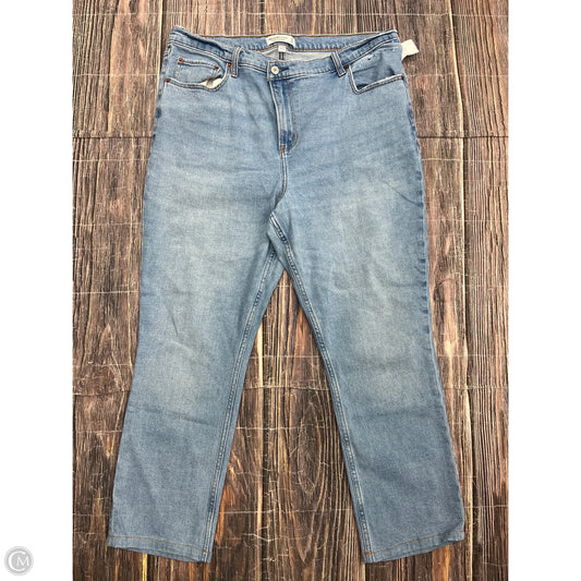 Jeans Straight By Abercrombie And Fitch In Blue Denim, Size: 18 Short