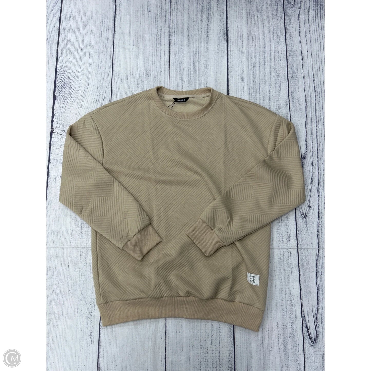 Sweatshirt Crewneck By Clothes Mentor In Tan, Size: L