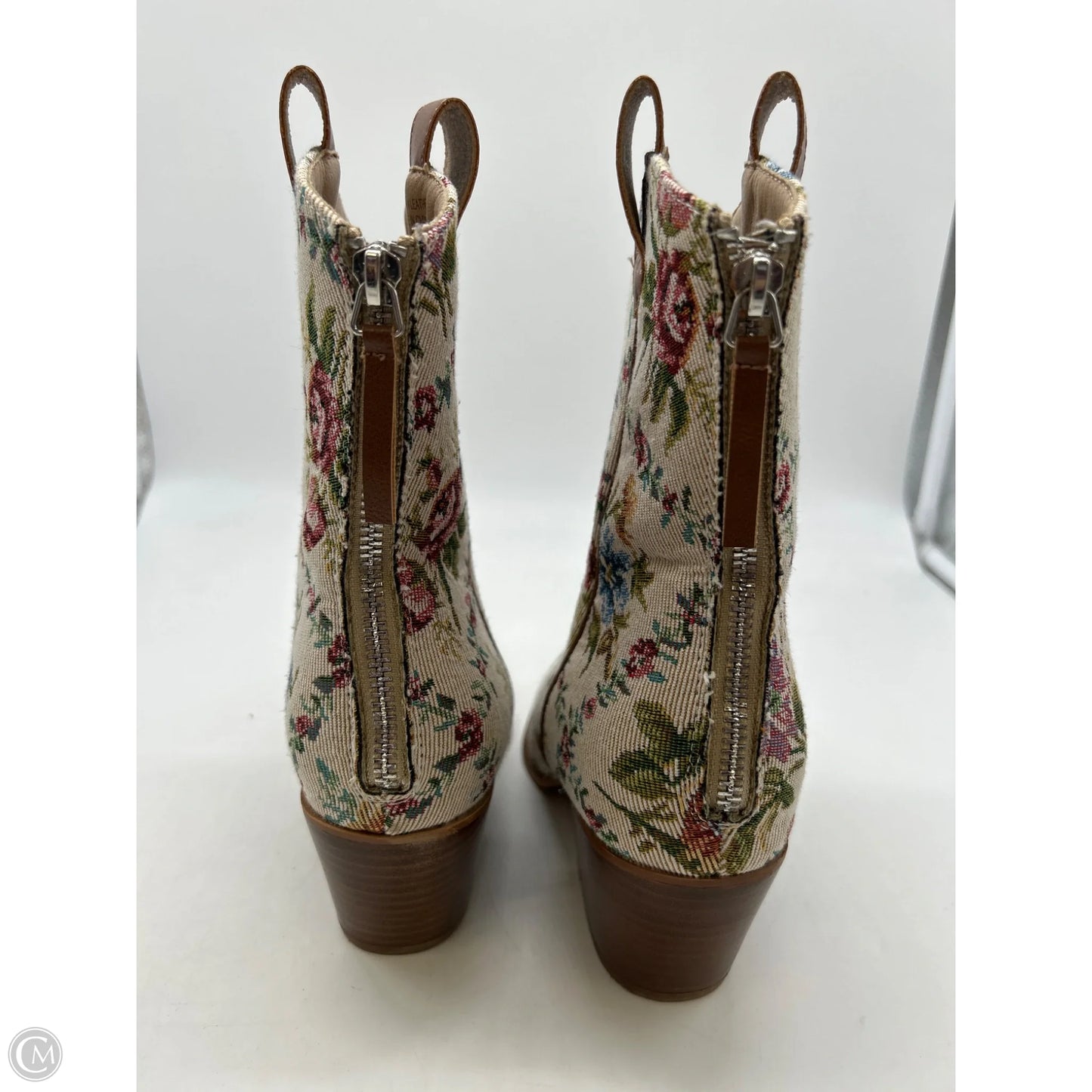 Boots Ankle Heels By Altard State In Floral Print, Size: 7.5