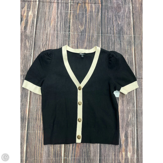 Sweater Cardigan By Express In Black & Cream, Size: M