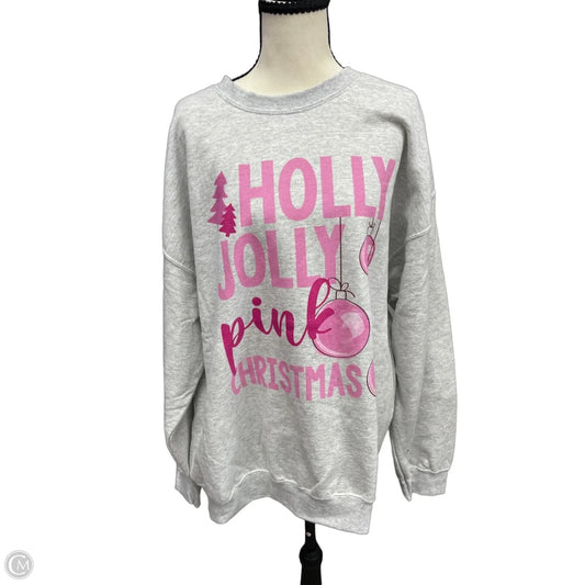 Sweatshirt Crewneck By Gildan In Grey, Size: Xl
