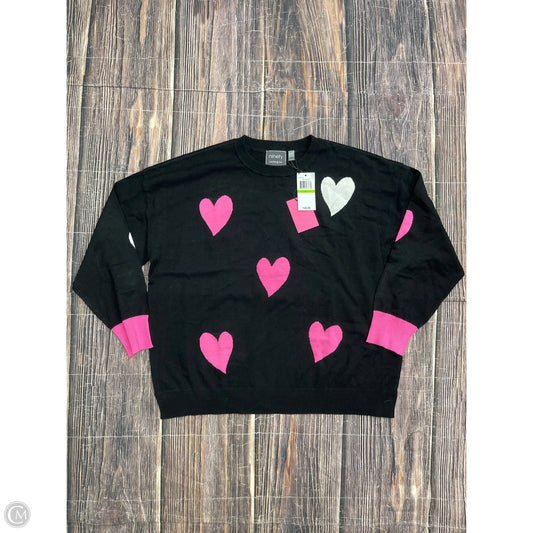 Top Long Sleeve By Ninety Woman In Black, Size: L