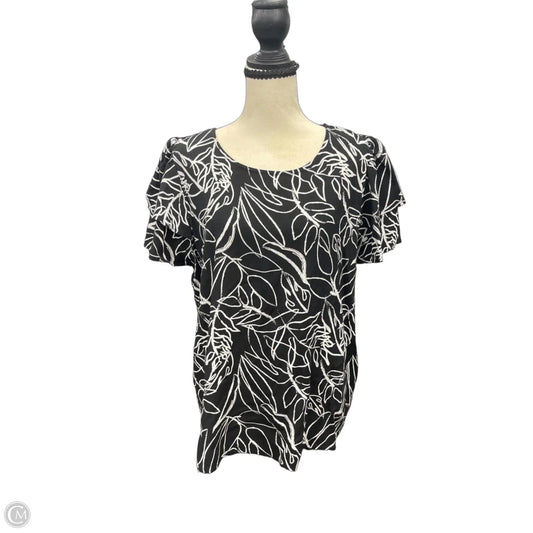 Top Short Sleeve By Sugar Lips In Black, Size: L