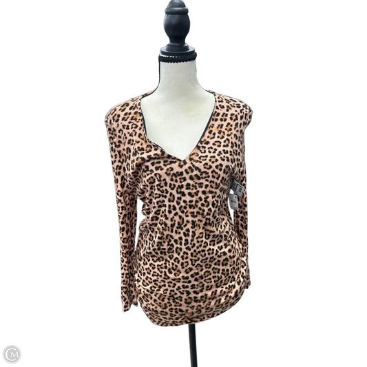 Top Long Sleeve By Inc In Animal Print, Size: M