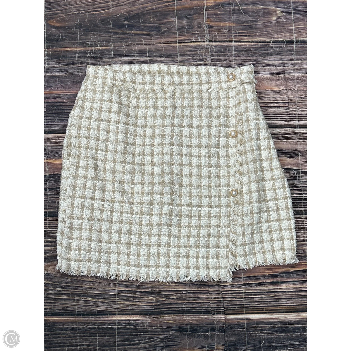 Skirt Mini & Short By Blu Pepper In Plaid Pattern, Size: L