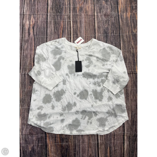 Top Short Sleeve By Jane And Delancey In Cream & Grey, Size: 3x