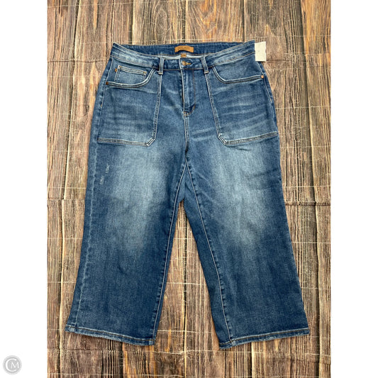 Jeans Wide Leg By Judy Blue In Blue Denim, Size: 20