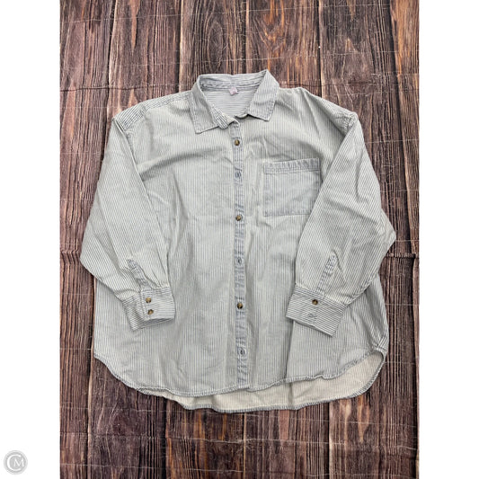 Jacket Shirt By Old Navy In Blue, Size: 1x
