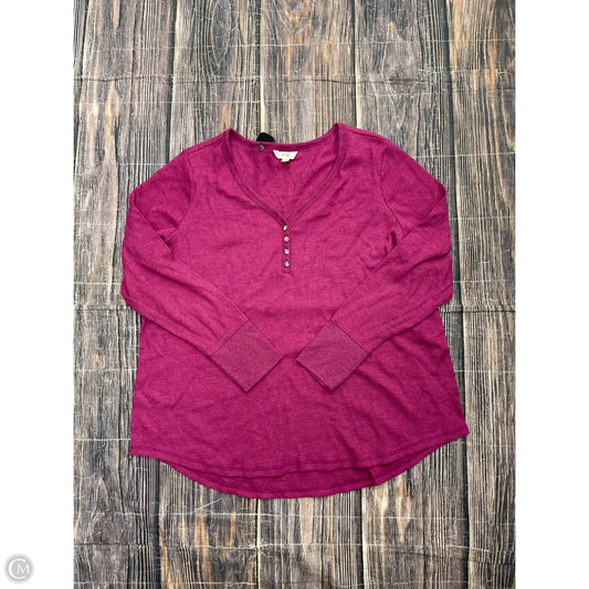 Top Long Sleeve Basic By Terra & Sky In Pink, Size: 2x