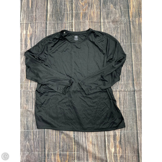 Athletic Top Long Sleeve Crewneck By Athletic Works In Black, Size: 1x