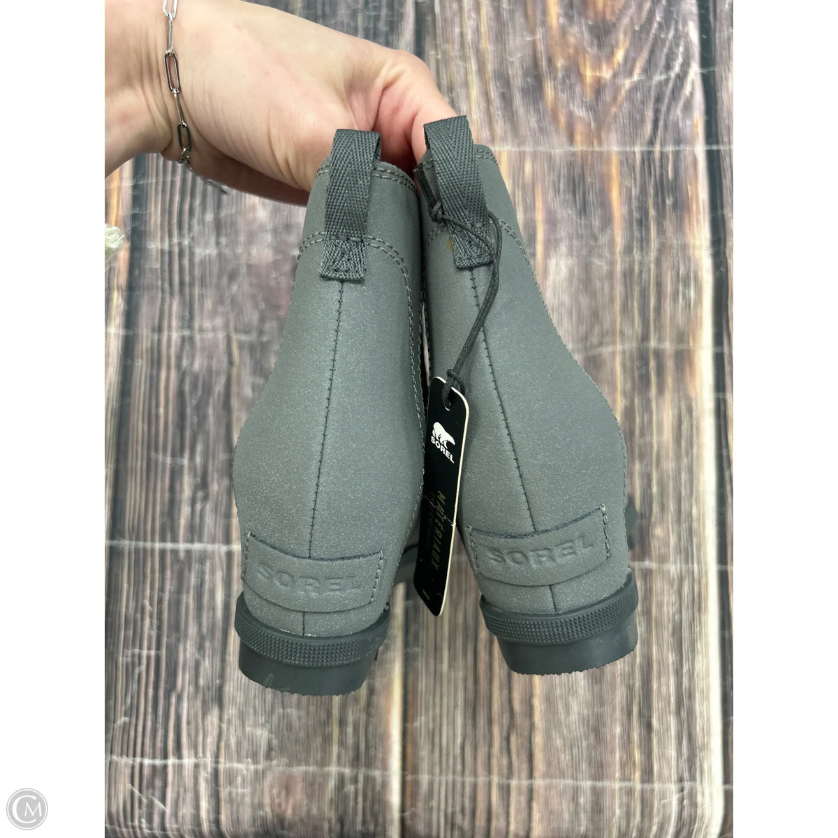 Boots Ankle Heels By Sorel In Grey, Size: 5