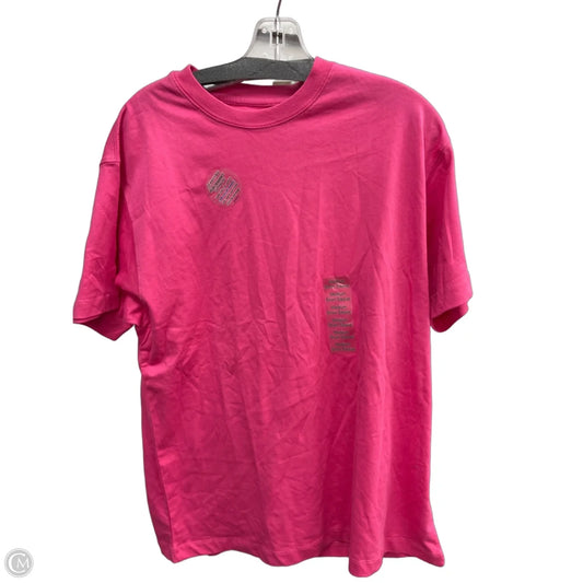 Top Short Sleeve Basic By St Johns Bay In Pink, Size: M