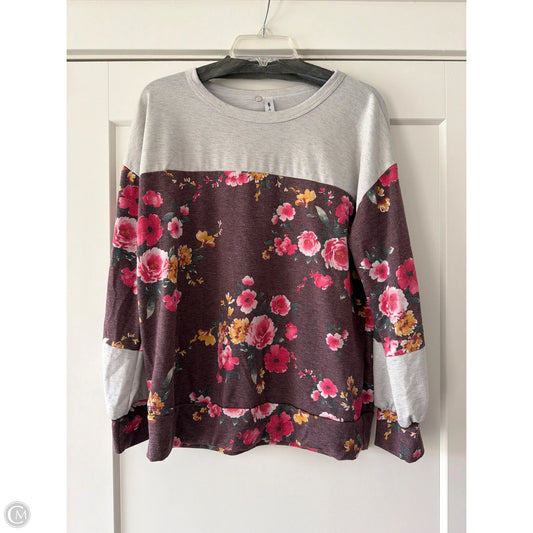 Top Long Sleeve By Vanilla Bay In Grey, Size: M