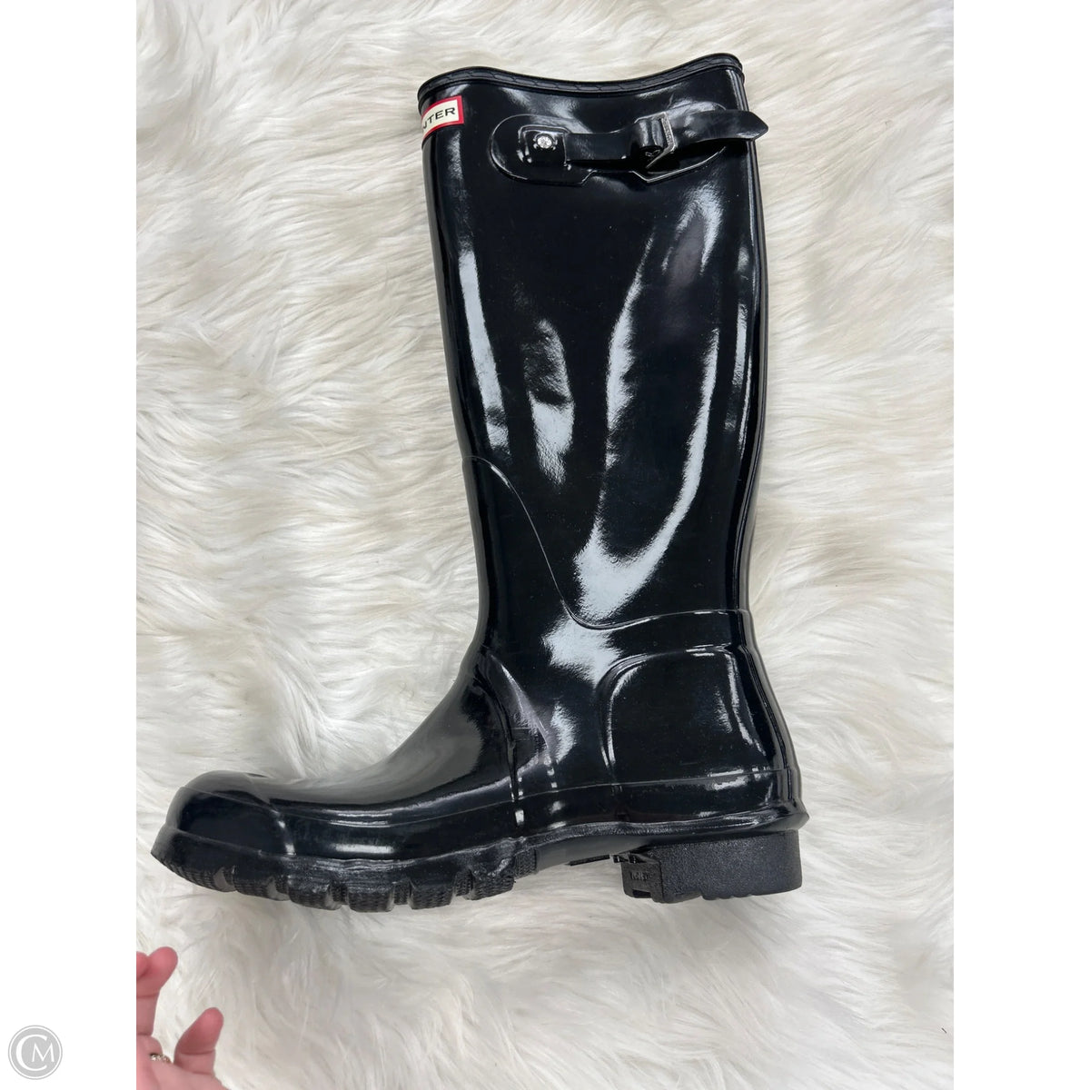 Boots Designer By Hunter In Black, Size: 9