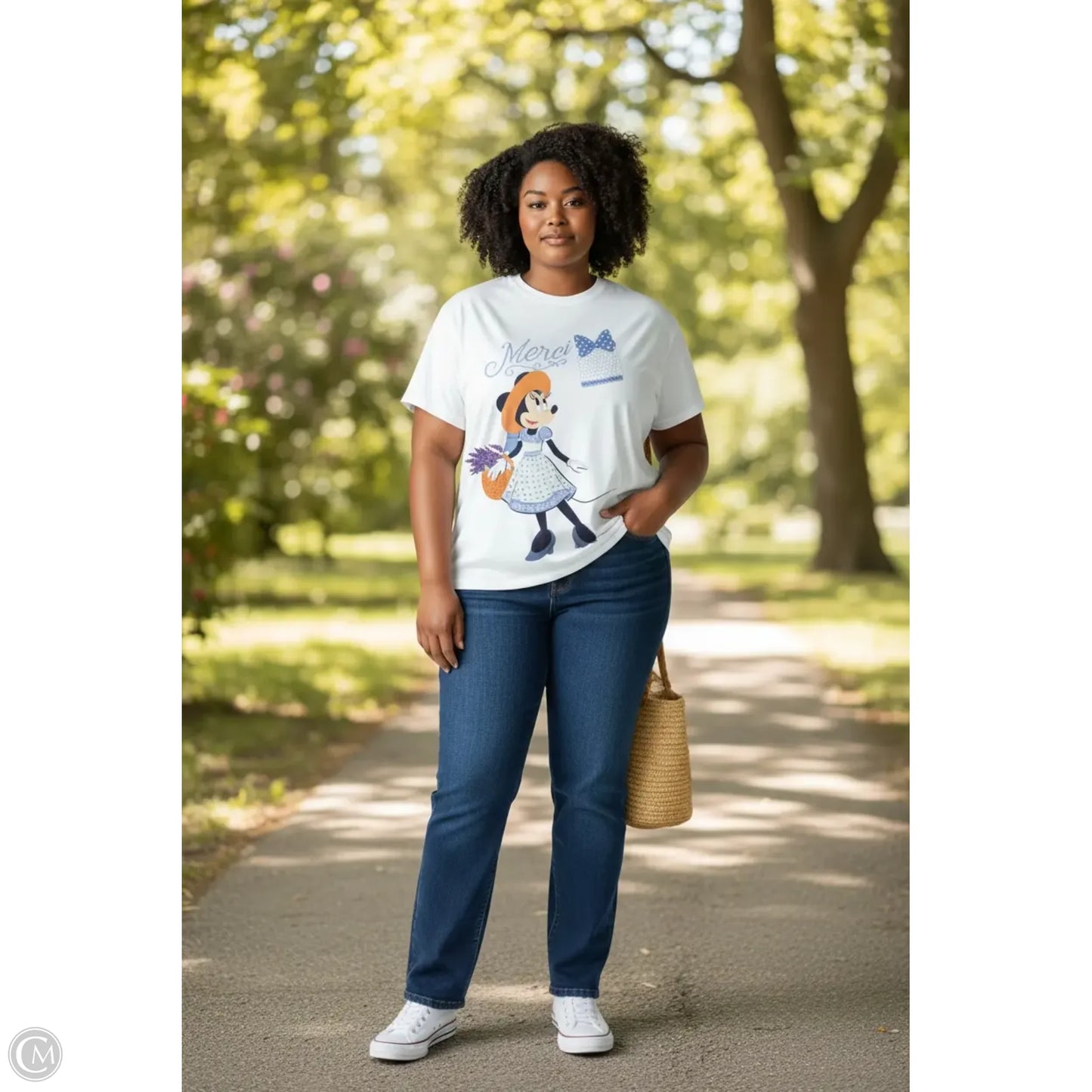 Top Short Sleeve By Disney In White, Size: 1x