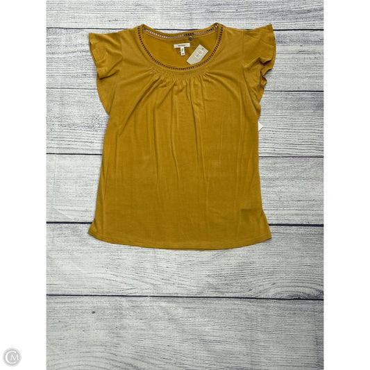 Top Short Sleeve By Maurices In Yellow, Size: Xs
