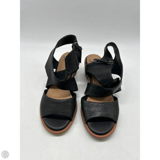 Sandals Heels Platform By Sofft In Black, Size: 6