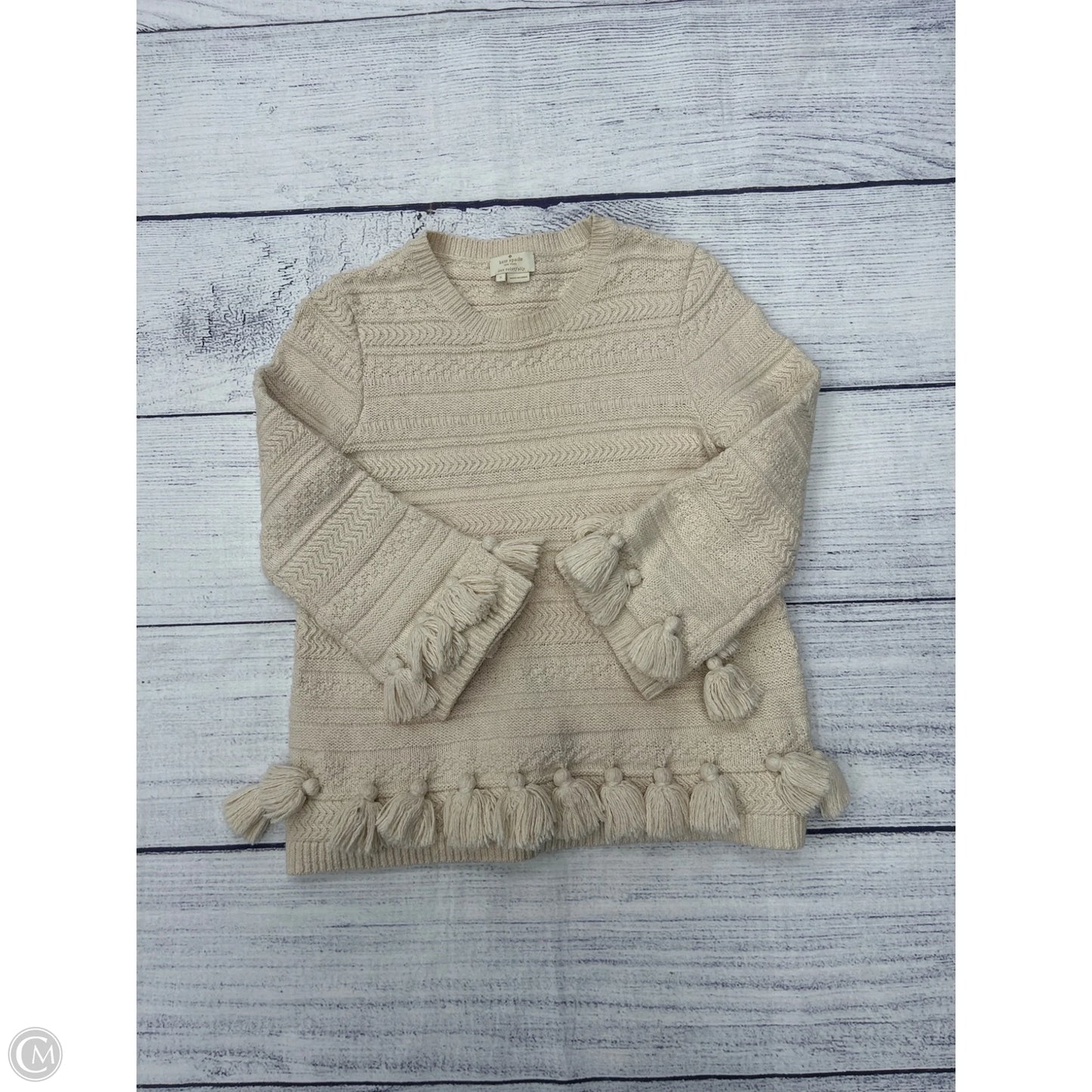 Sweater Designer By Kate Spade In Cream, Size: S