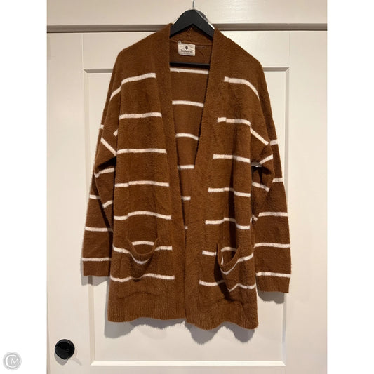 Cardigan By Betseys Boutique Shop In Brown & White, Size: L