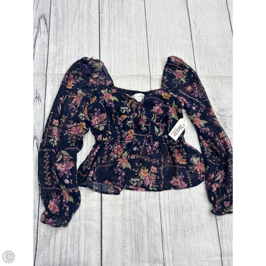 Top Long Sleeve By Trixxi In Purple, Size: M