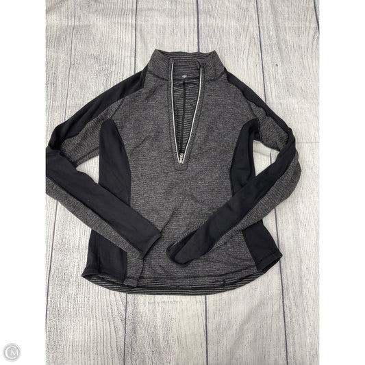 Athletic Jacket By Lululemon In Black & Grey, Size: 10