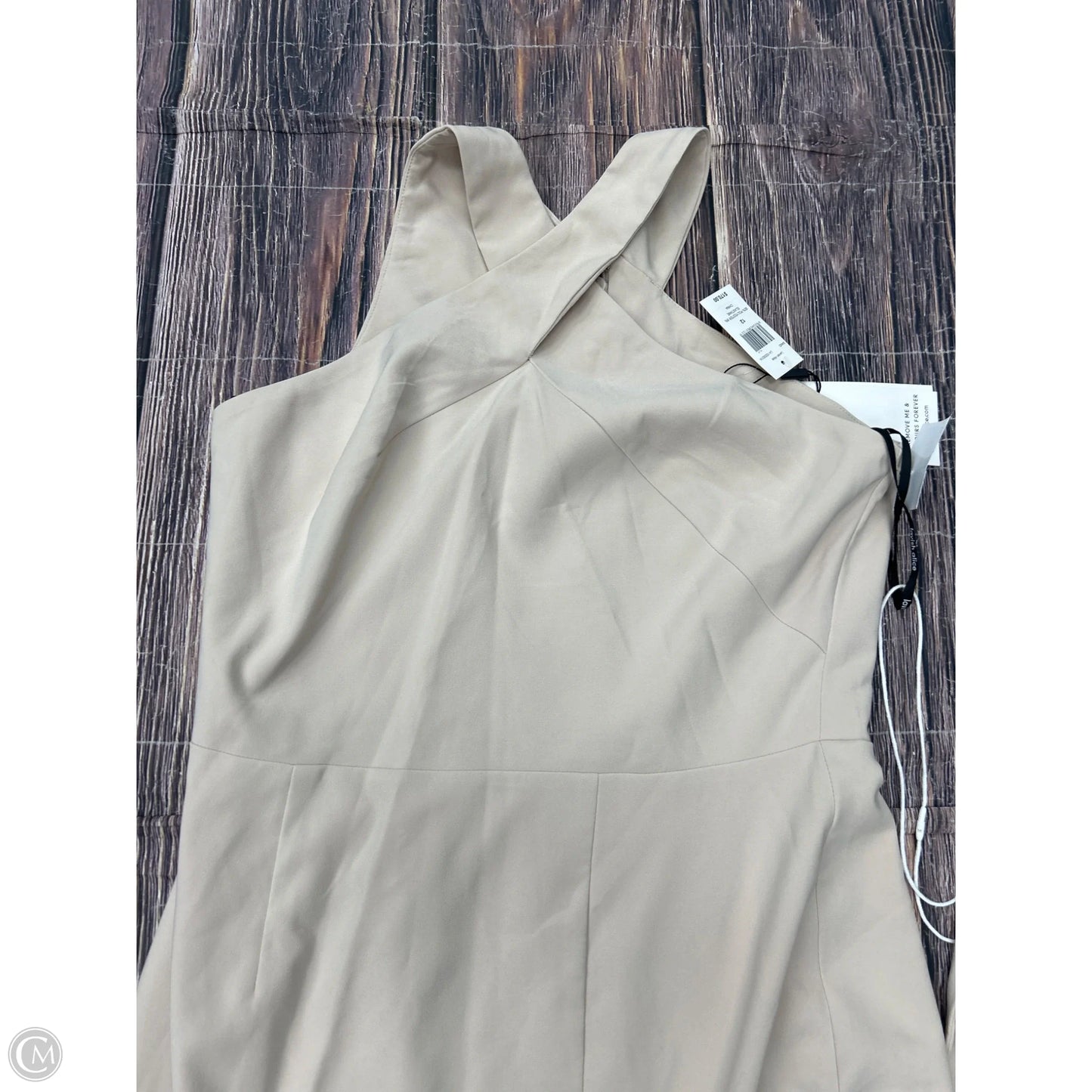Dress Party Midi By Clothes Mentor In Tan, Size: 12
